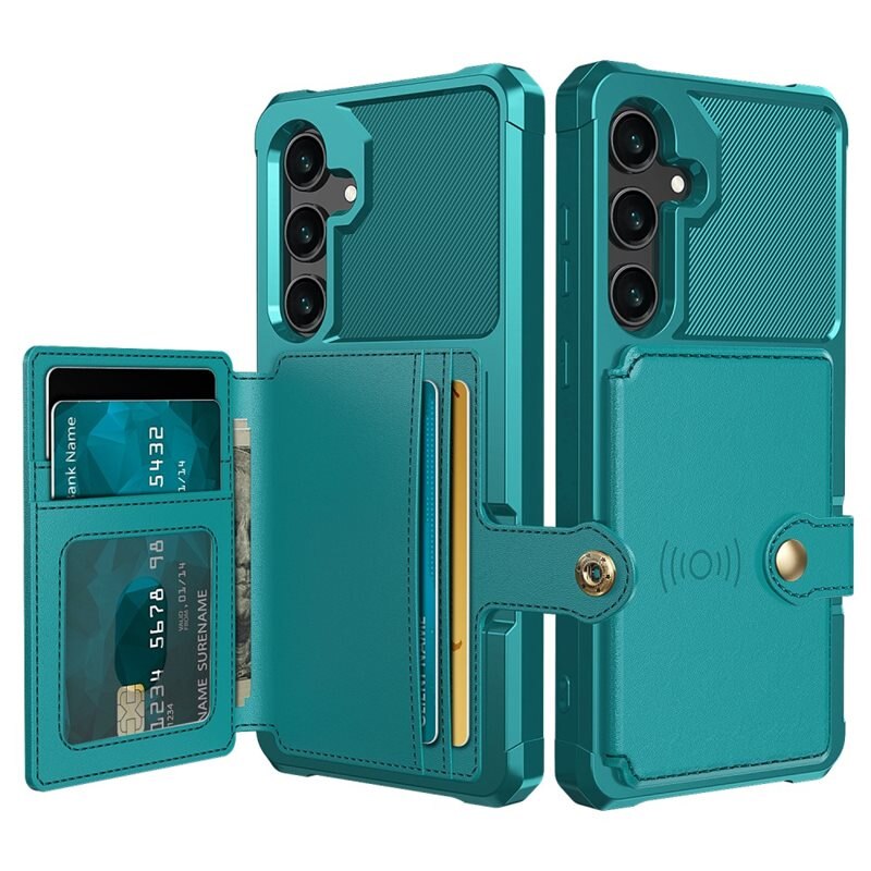 Tough Multi-slot Case Samsung Galaxy S25 Plus Vihreä - Puhelimen kuoret - Paikat korteille