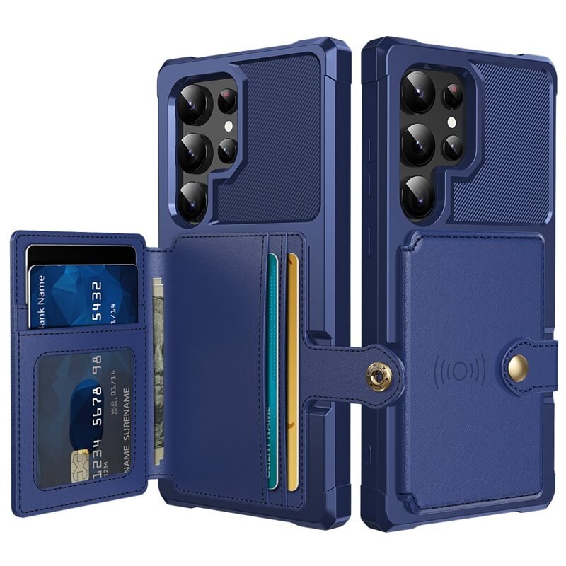 Tough Multi-slot Case Samsung Galaxy S25 Ultra Sininen - Puhelimen kuoret - Paikat korteille