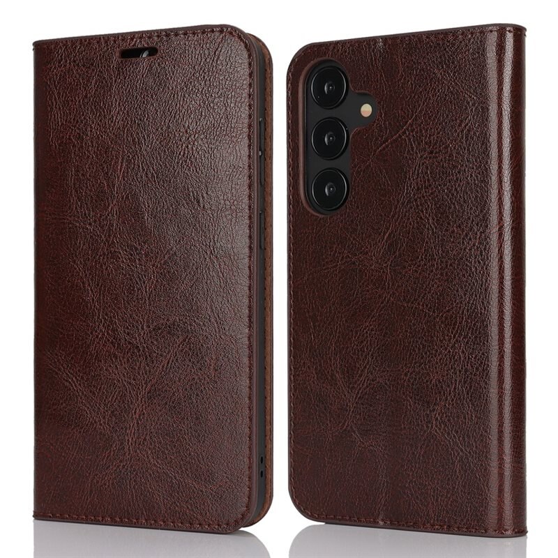 Suojakotelo Aito Nahka Samsung Galaxy S25 Plus Ttummanruskea