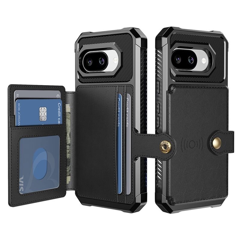 Tough Multi-slot Case Google Pixel 9a Musta - Puhelimen kuoret - Paikat korteille