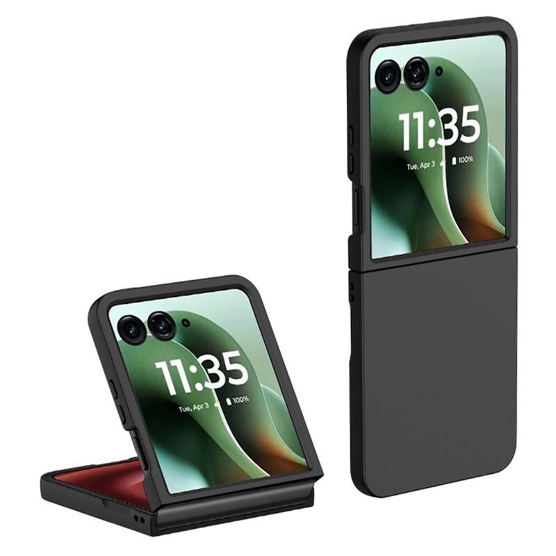 Hard Case Rubberized Motorola Razr 60 Ultra Musta
