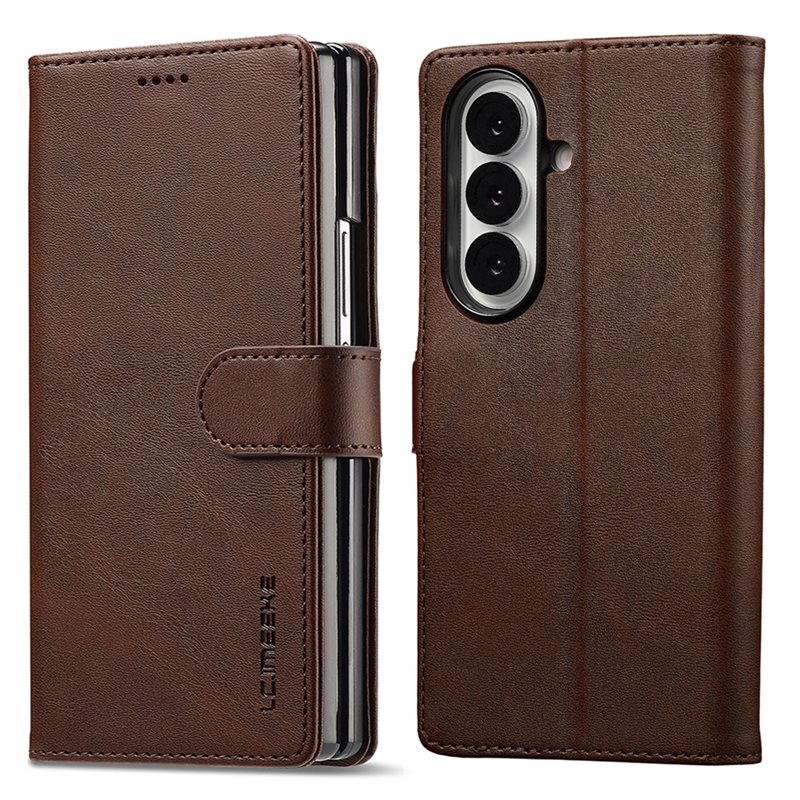 LC.IMEEKE Lompakkokotelot Samsung Galaxy Z Fold 7 Ruskea