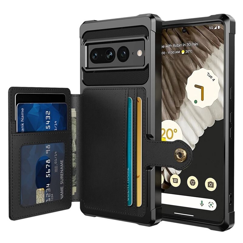Tough Multi-slot Case Google Pixel 7 Pro Musta - Puhelimen kuoret - Paikat korteille