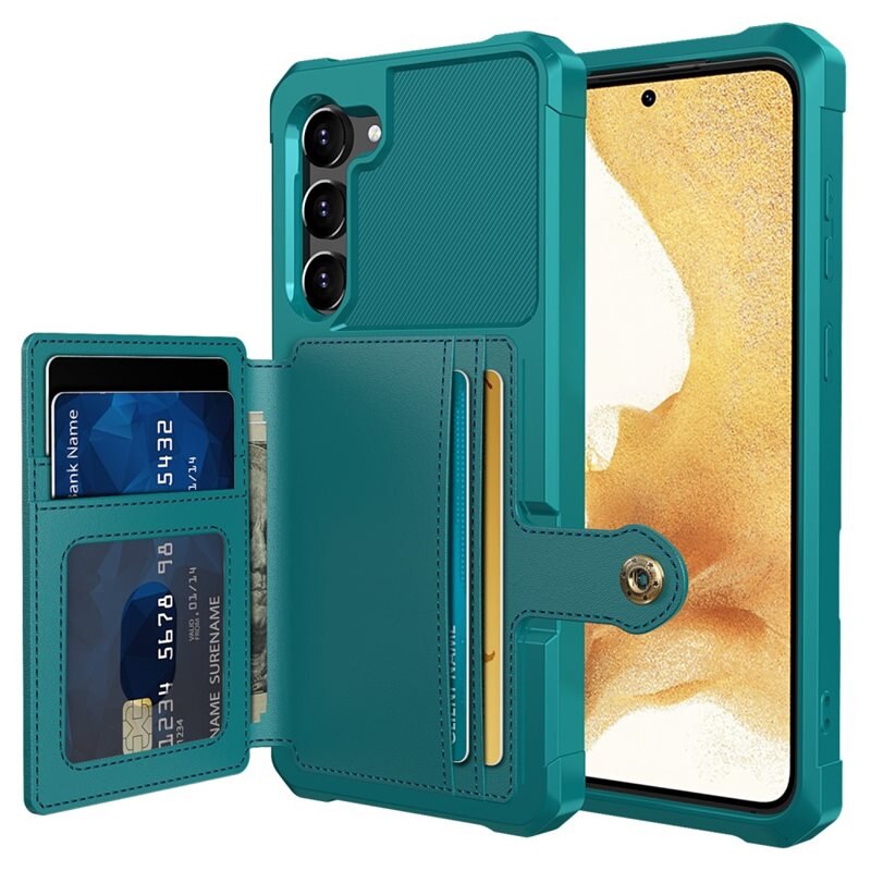 Tough Multi-slot Case Samsung Galaxy S23 Vihreä - Puhelimen kuoret - Paikat korteille