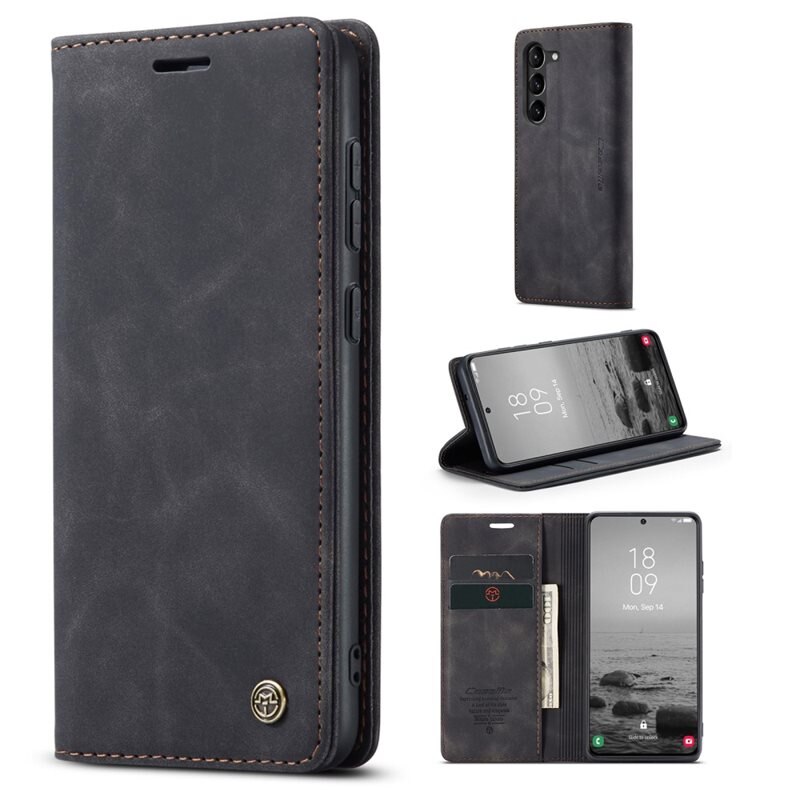CaseMe Slim Lompakkokotelo Samsung Galaxy S23 Musta