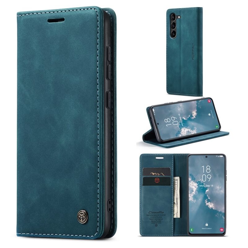 CaseMe Slim Lompakkokotelo Samsung Galaxy S23 Sininen