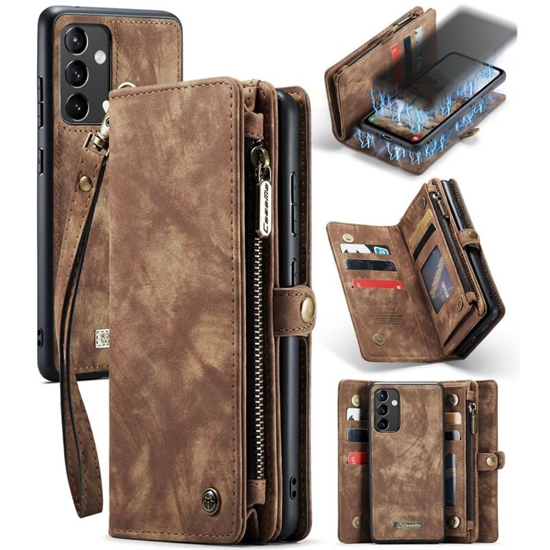 CaseMe Multi-slot Suojakotelo Samsung Galaxy A54 Ruskea