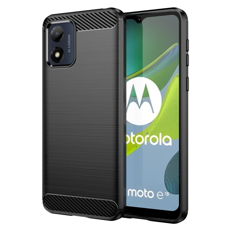 tectTech Motorola Moto E13 Kuori TPU Brushed Musta