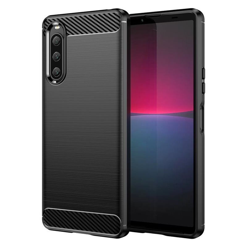 tectTech Sony Xperia 10 V Kuori TPU Brushed Musta