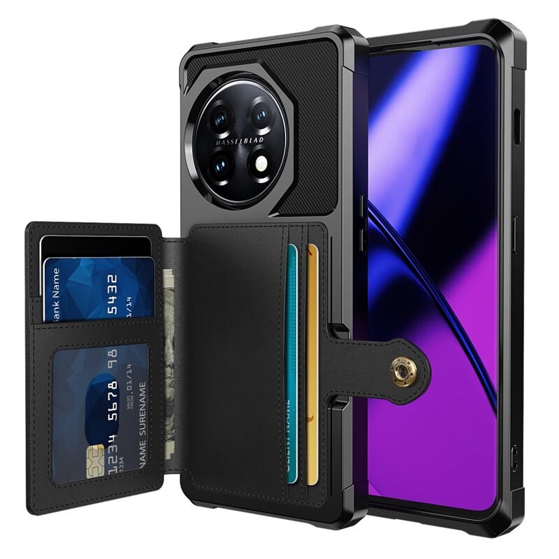 Tough Multi-slot Case OnePlus 11 Musta - Puhelimen kuoret - Paikat korteille