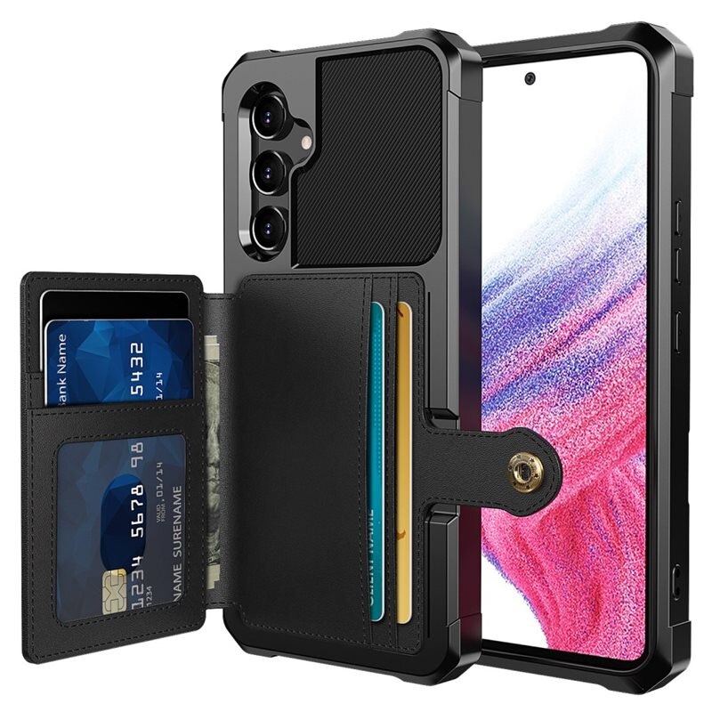 Tough Multi-slot Case Samsung Galaxy A34 Musta - Puhelimen kuoret - Paikat korteille