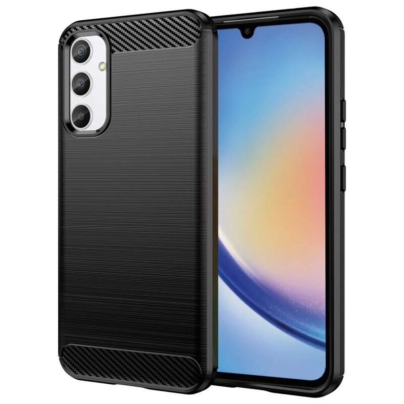tectTech Samsung Galaxy A34 Kuori TPU Brushed Musta