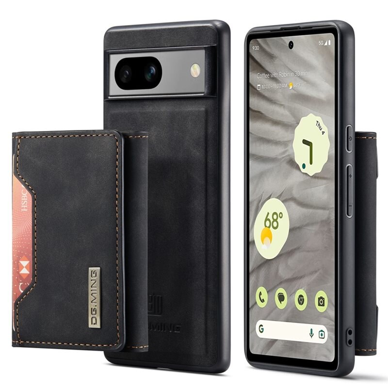 DG.MING Magnetic Card Slot Case Google Pixel 7a Musta