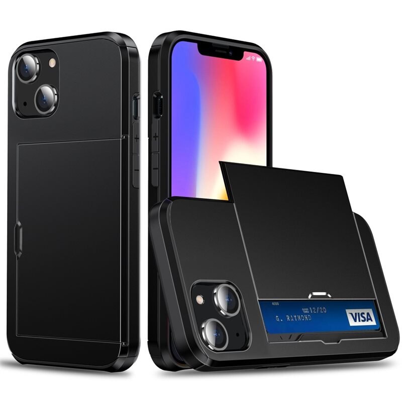 Case Cardslot iPhone 15 Plus Musta