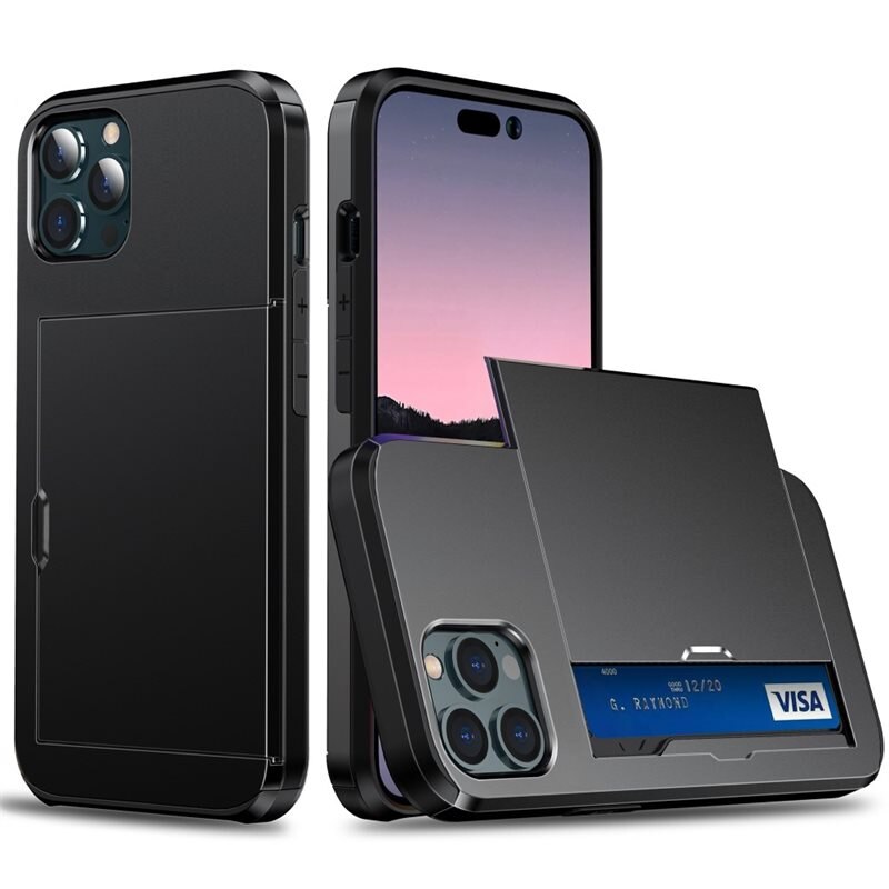Case Cardslot iPhone 15 Pro Max Musta