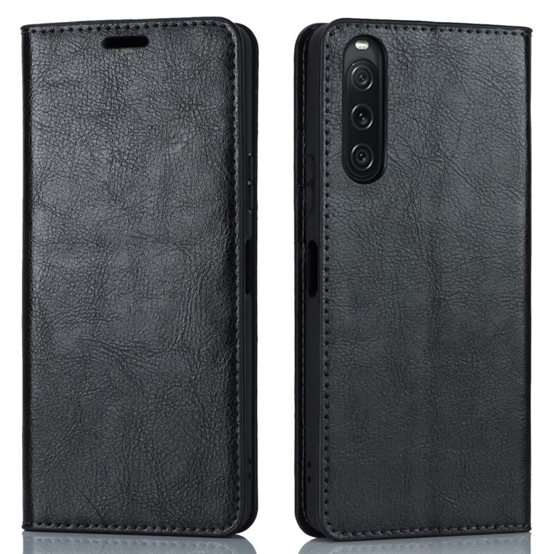 Suojakotelo Aito Nahka Sony Xperia 10 V Musta