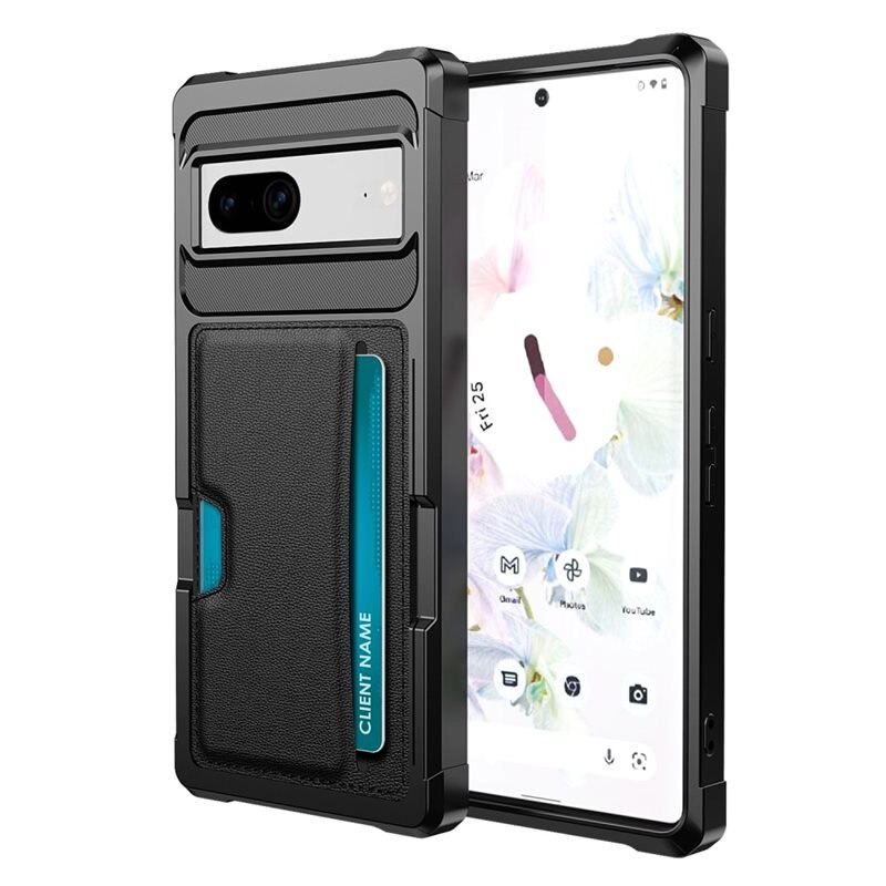 Tough Card Case Google Pixel 8 musta - Korttitasku puhelimeen