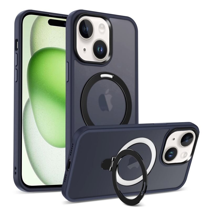 Hybridikuori Magnetic Ring iPhone 15 Pro Max Sininen