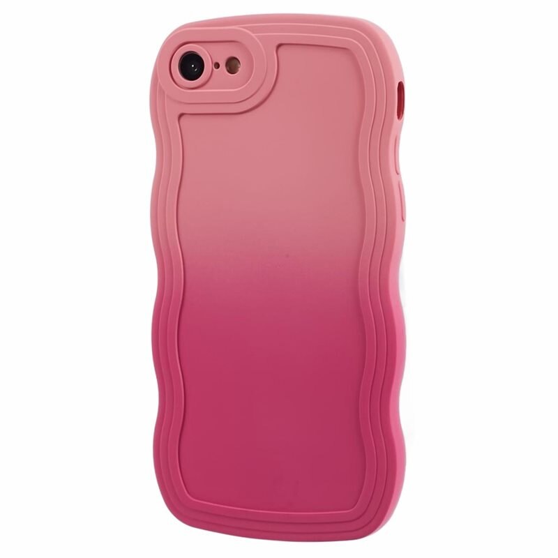 Wavy Edge Kuori iPhone SE (2022) vaaleanpunainen ombre
