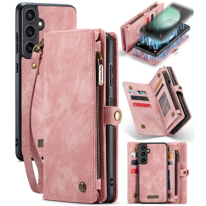 CaseMe Multi-slot Suojakotelo Samsung Galaxy S23 FE Vaaleanpunainen