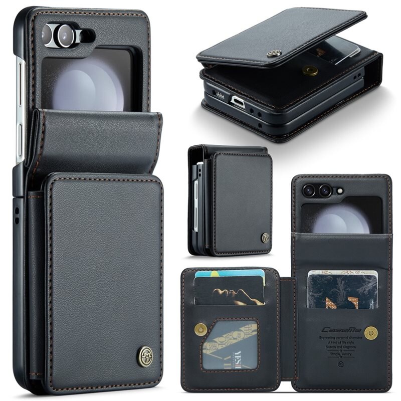 CaseMe RFID-blocking Lompakonkuori Samsung Galaxy Z Flip 6 musta