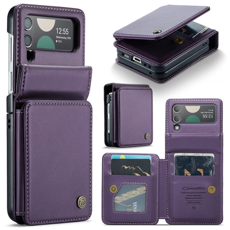 CaseMe RFID-blocking Lompakonkuori Samsung Galaxy Z Flip 3 liila