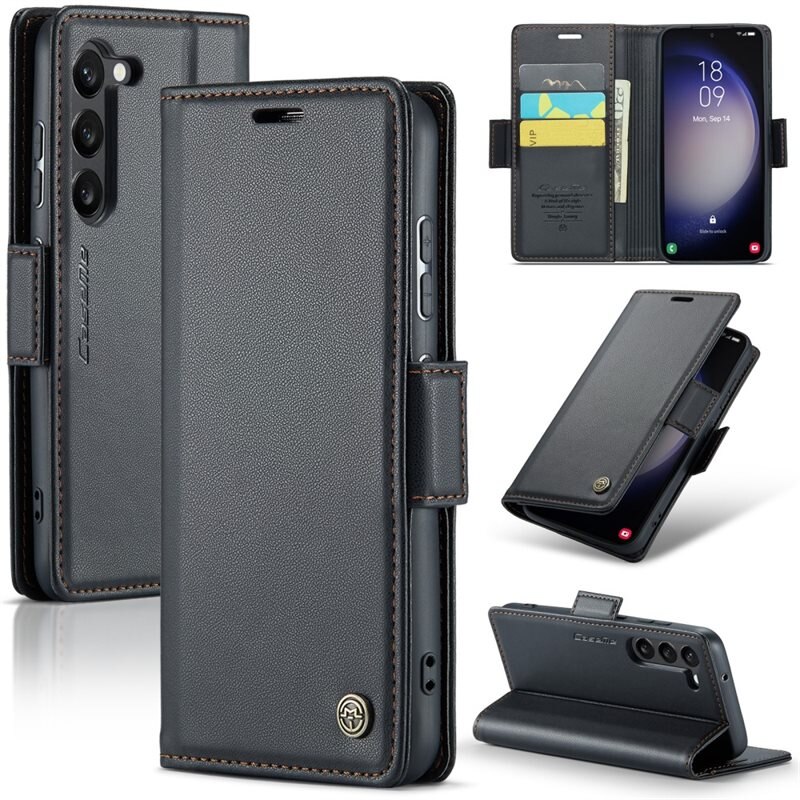 CaseMe RFID Slim Lompakkokotelo Samsung Galaxy S24 Musta