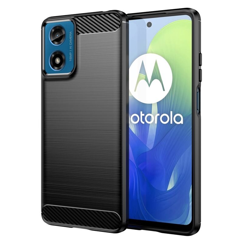 tectTech Motorola Moto E14 Kuori TPU Brushed Musta