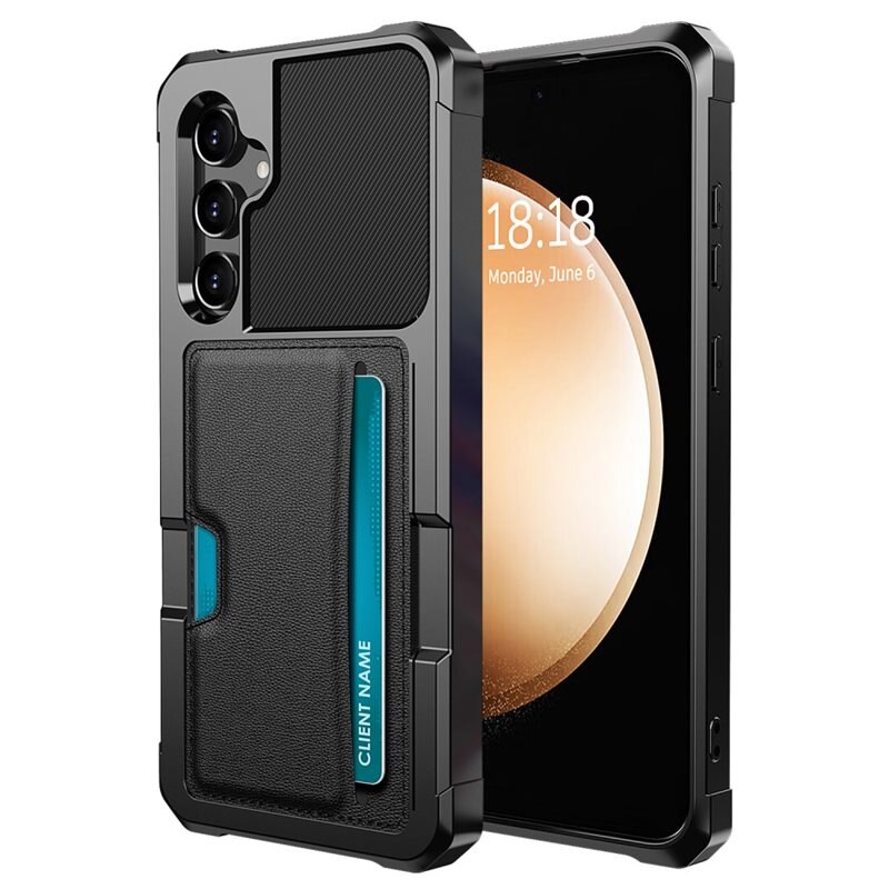 Tough Card Case Samsung Galaxy A55 musta - Korttitasku puhelimeen