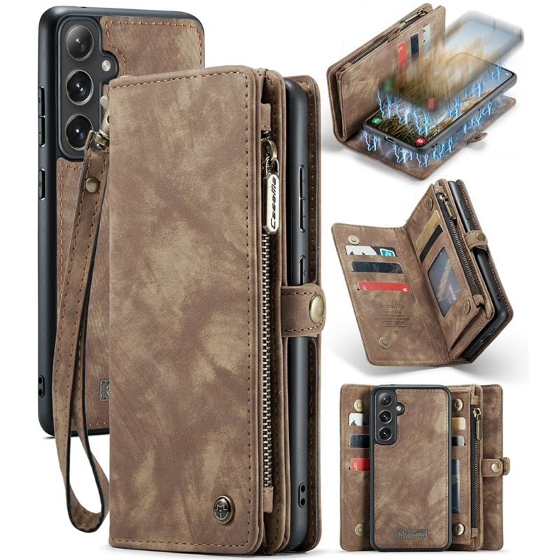 CaseMe Multi-slot Suojakotelo Samsung Galaxy S24 Ruskea