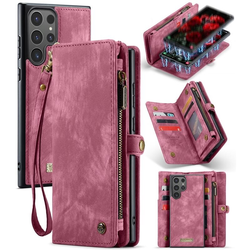 CaseMe Multi-slot Suojakotelo Samsung Galaxy S24 Ultra Punainen