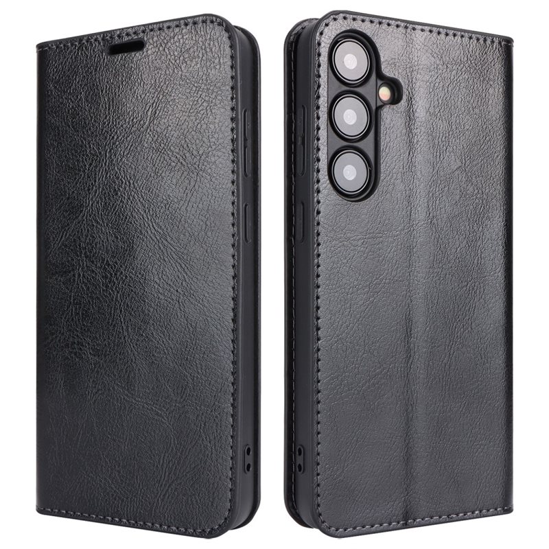 Suojakotelo Aito Nahka Samsung Galaxy S24 Plus Musta