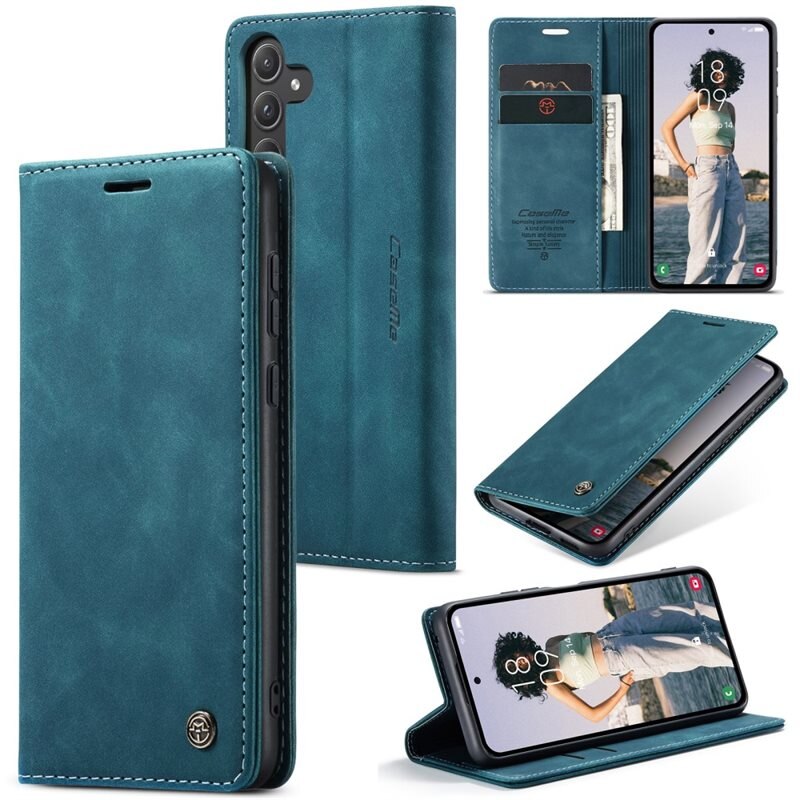 CaseMe Slim Lompakkokotelo Samsung Galaxy A55 Sininen