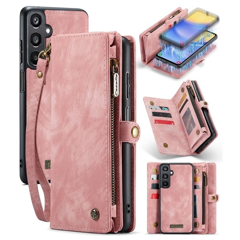 CaseMe Multi-slot Suojakotelo Samsung Galaxy A15 Vaaleanpunainen
