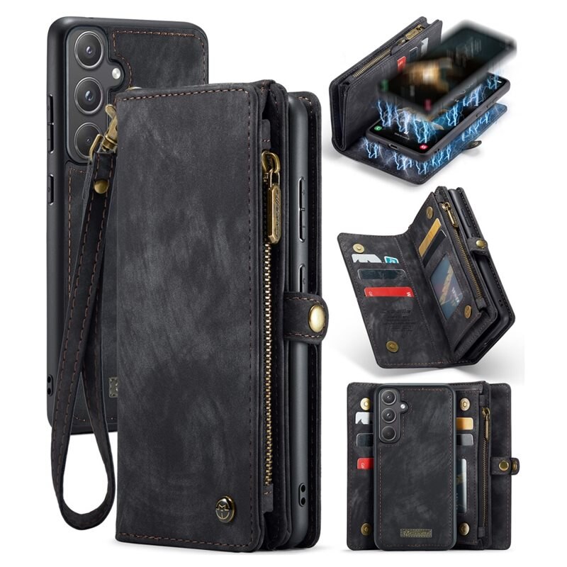CaseMe Multi-slot Suojakotelo Samsung Galaxy A55 Harmaa