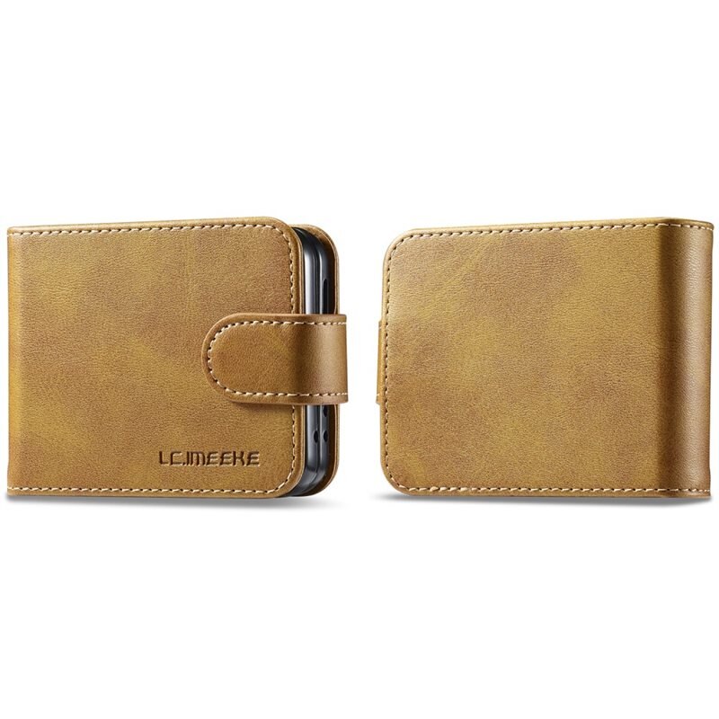 LC.IMEEKE Lompakkokotelot Samsung Galaxy Z Flip 6 cognac