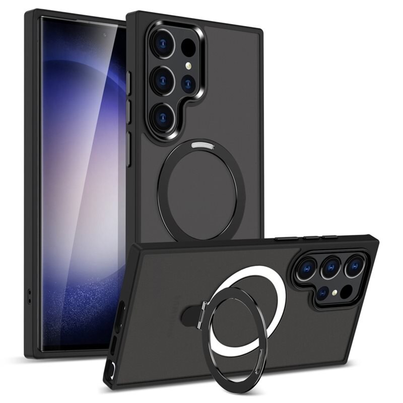 Hybridikuori Magnetic Ring Samsung Galaxy S24 Ultra Musta