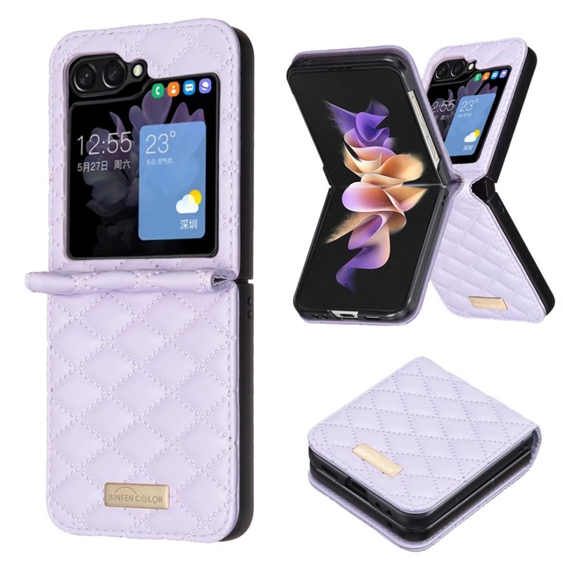 Kotelo Samsung Galaxy Z Flip 6 Quilted liila