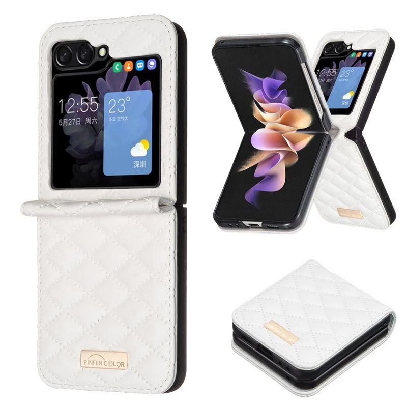 Kotelo Samsung Galaxy Z Flip 7 FE Quilted Valkoinen
