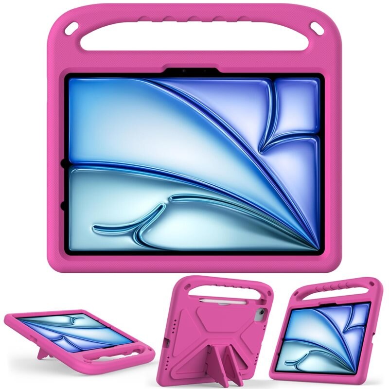 Kuori EVA kahvalla Apple iPad Air 11 7th Gen (2025) Vaaleanpunainen