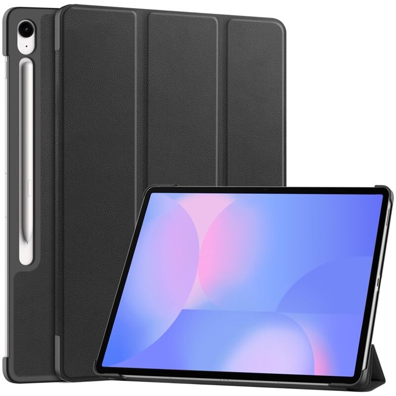 Samsung Galaxy Tab S10 FE Plus Kotelo Tri-fold Kynäpidikkeellä Musta
