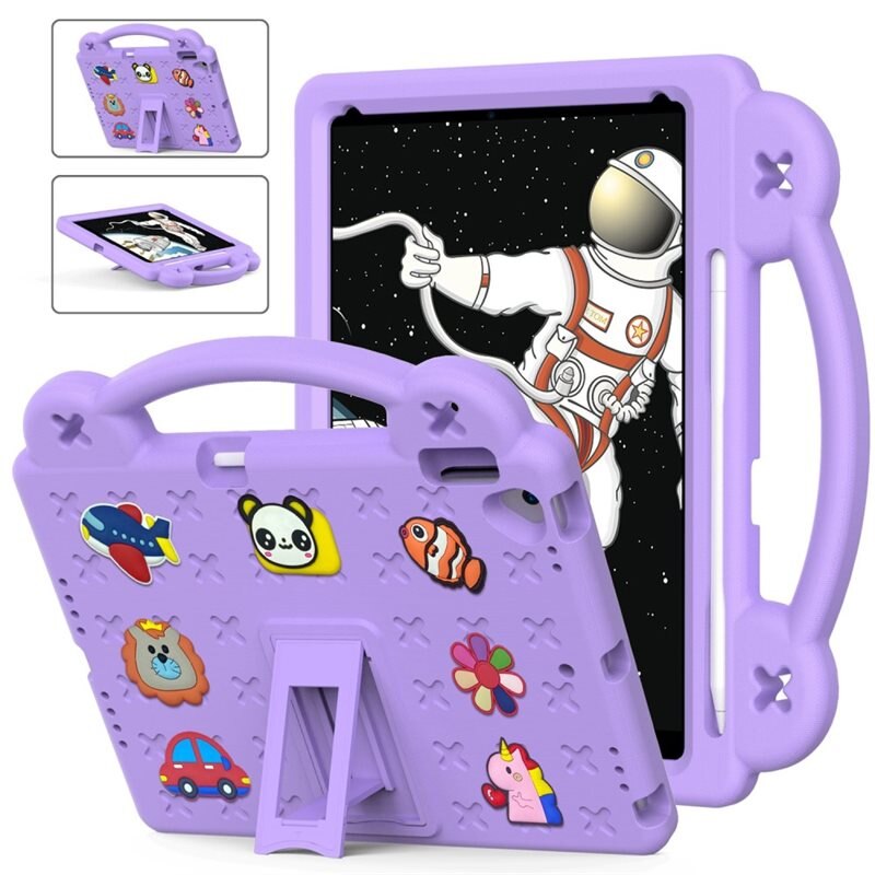 Iskunkestävä EVA kuori Kickstand iPad 10.2 7th Gen (2019) liila