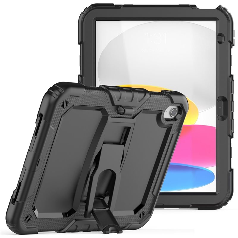 Full Cover Rugged Kickstand Case Apple iPad 11 11th Gen (2025) musta