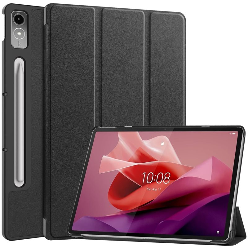 Lenovo Tab P12 Kotelo Tri-fold Kynäpidikkeellä Musta