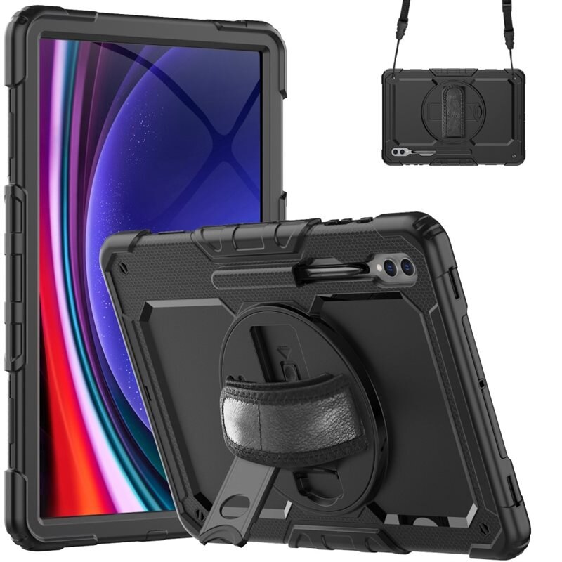 Iskunkestävä Full Protection Hybridikuori Samsung Galaxy Tab S10 Ultra musta