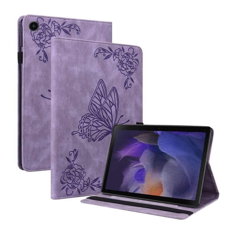 Nahkakotelo Perhonen Samsung Galaxy Tab A9 Plus Liila