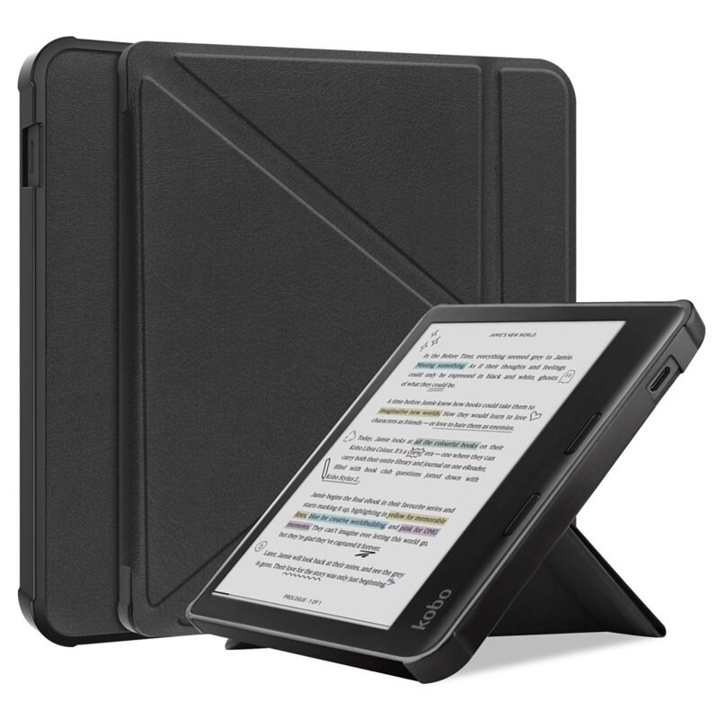 Kobo Libra Colour Kotelo Origami musta