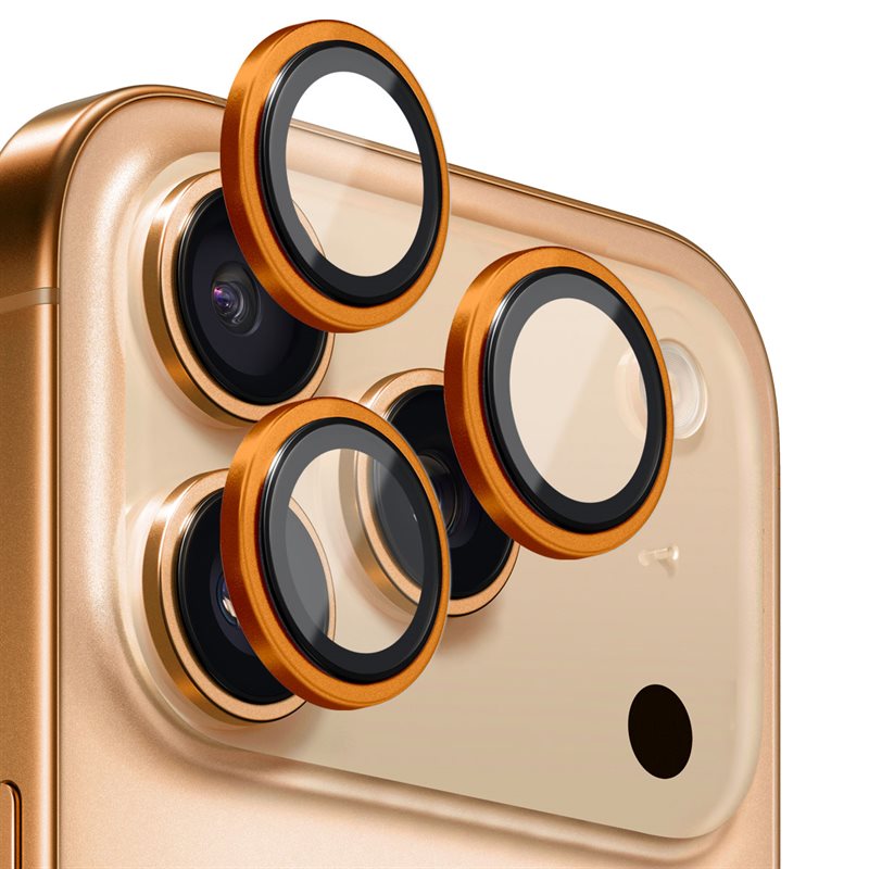 NORTHJO Panssarilasi Kameran Linssinsuojus alumiiniseos iPhone 17 Pro Oranssi