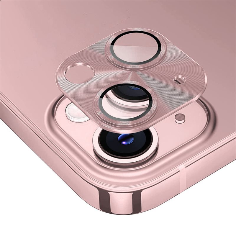Hat Prince Panssarilasi Takakameroille alumiiniseos iPhone 15 Plus vaaleanpunainen
