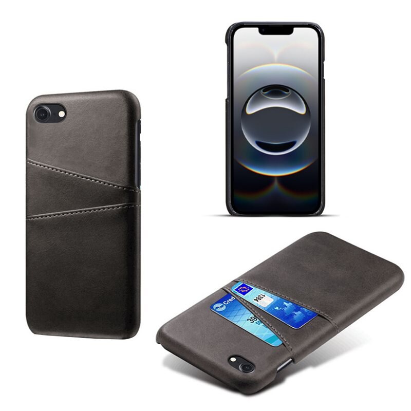 tectTech Card Slots Case iPhone 16e Musta - Puhelimen kuoret - Paikat korteille
